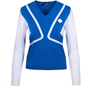 New with tags J Lindeberg Celine Ladies knitted golf sweater in Nautical Blue XS